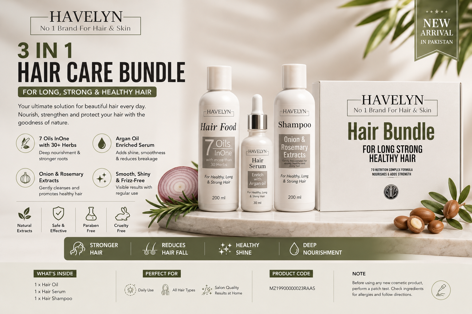 3 in 1 Hair Care Bundle for Healthy Long Hair