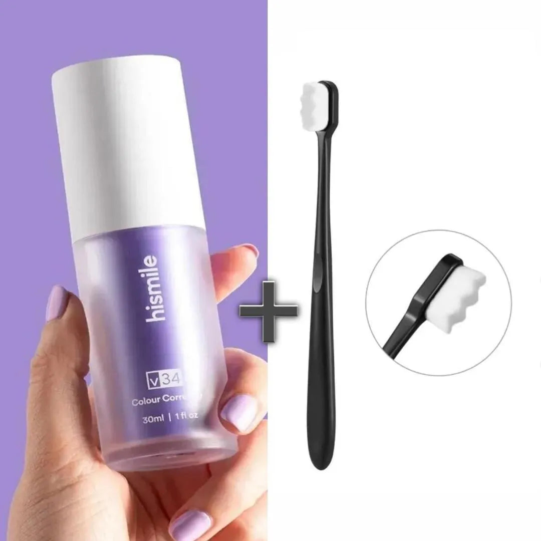 V34 Teeth Whitening Serum + Soft Toothbrush Set