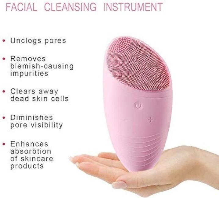 Pink Silicone Facial Cleanser for Pore Care