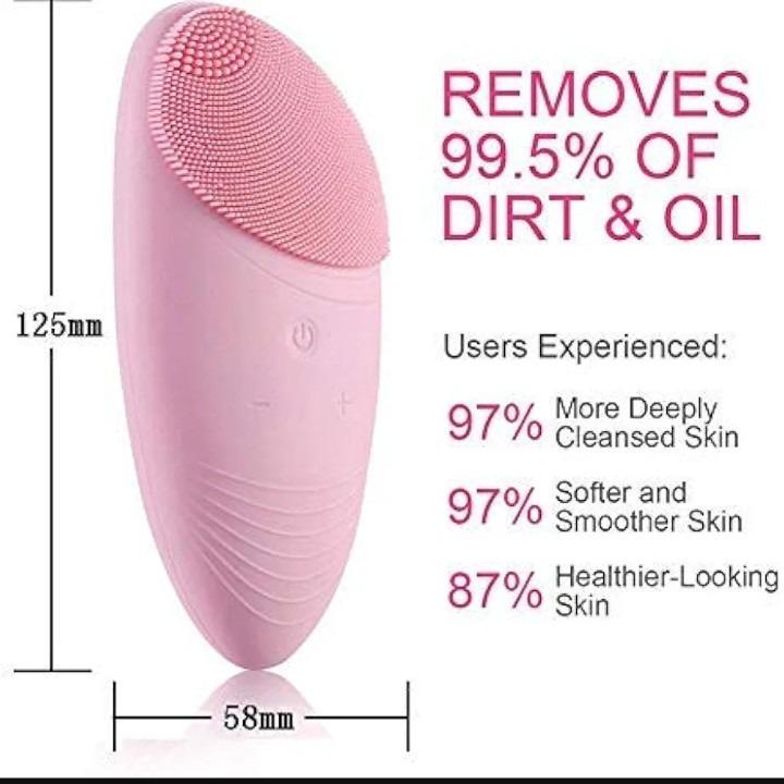 Pink Silicone Facial Cleanser for Pore Care