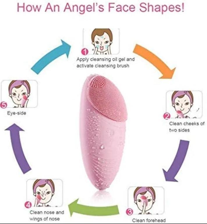 Pink Silicone Facial Cleanser for Pore Care