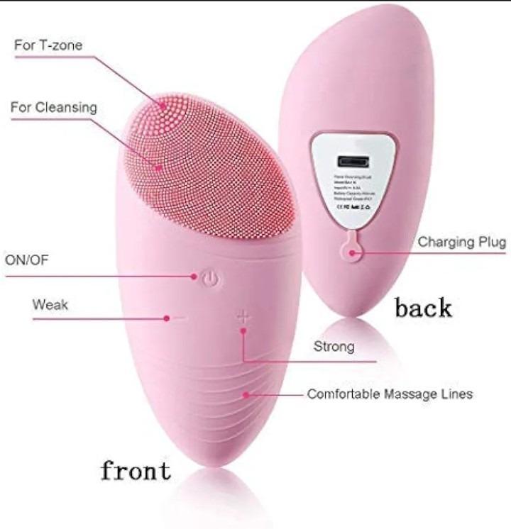 Pink Silicone Facial Cleanser for Pore Care